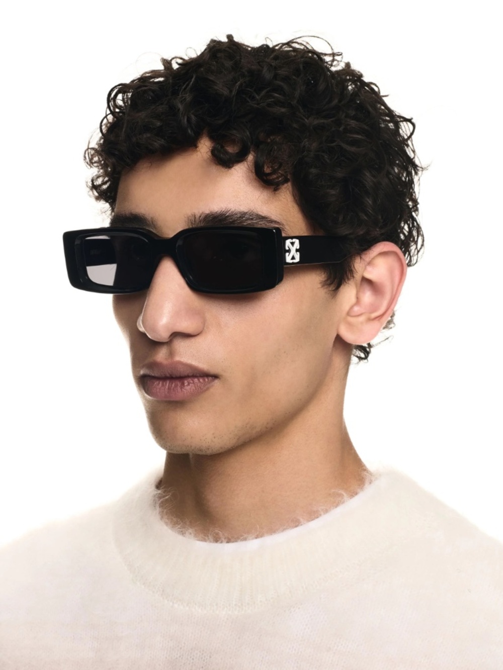 Brand New Rare OFF-WHITE Arthur Rectangle Sunglasses  Black/Dark Grey (OER1016)
